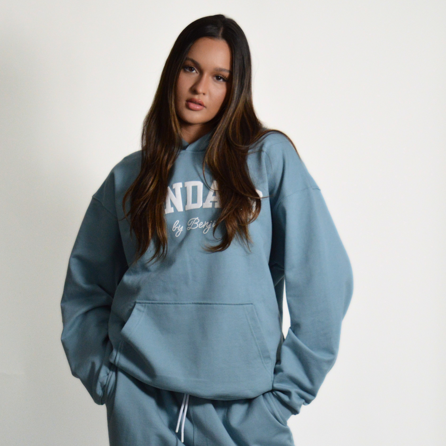 Varsity Hoodie | Dusty Blue