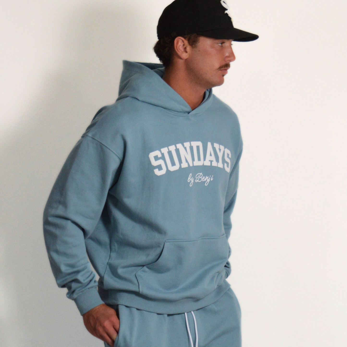 Varsity Hoodie | Dusty Blue