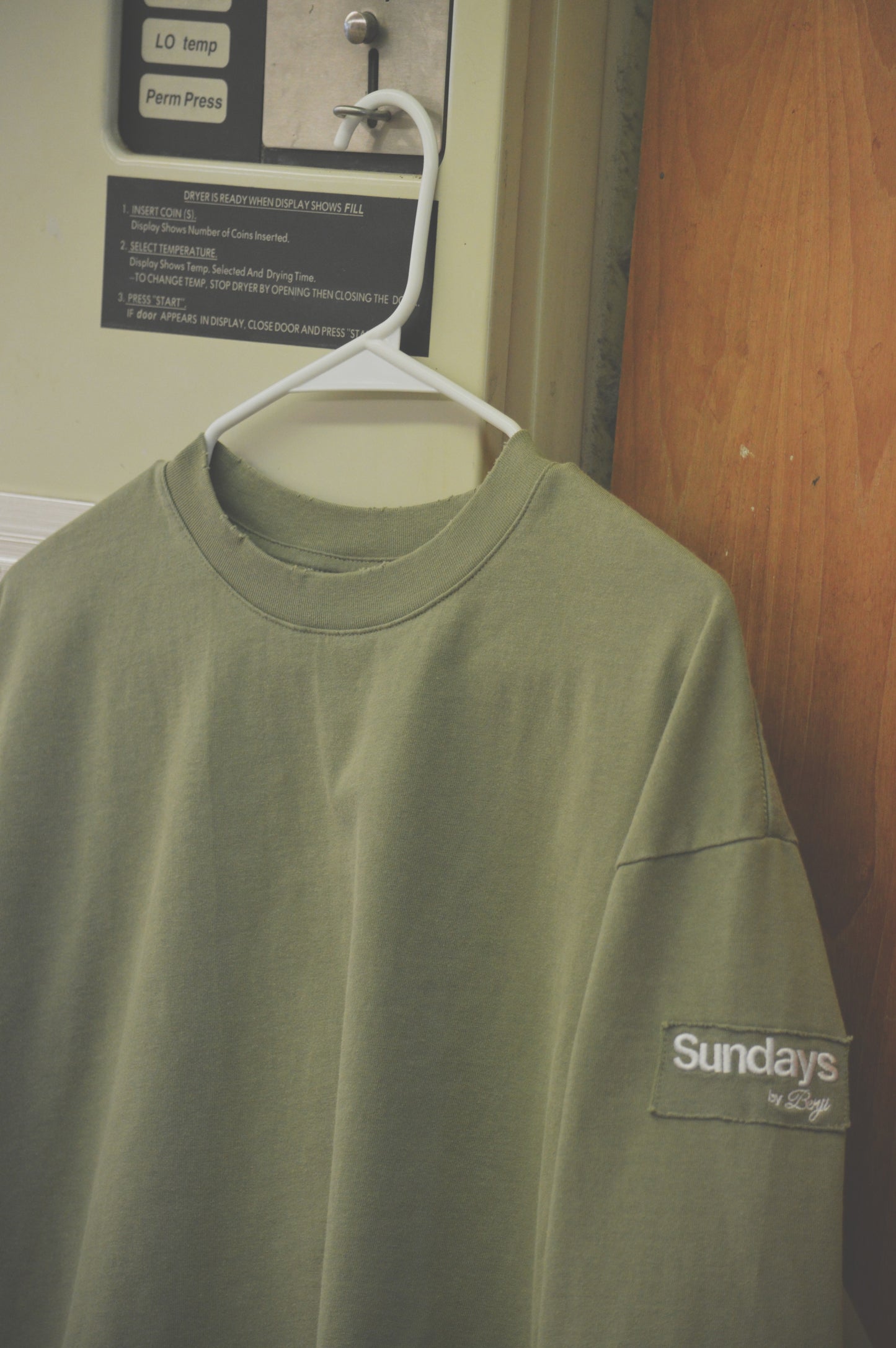 Distressed Long Line | Vintage Olive